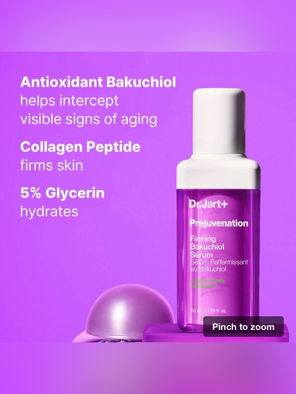 NWT Dr. Jart+ Prejuvenation Firming Bakuchiol Serum for Preventative Aging - Picture 11 of 13